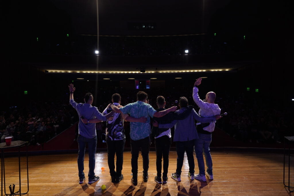 "Los de la culpa": Tavo Bernate, Tato Devia, Ricardo Quevedo, Henry Delgado, Iván Marín y Santiago Rendón.