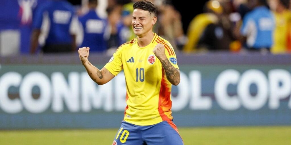 James Rodríguez fue elegido el mejor jugador de la Copa América 2024. Foto: FCF