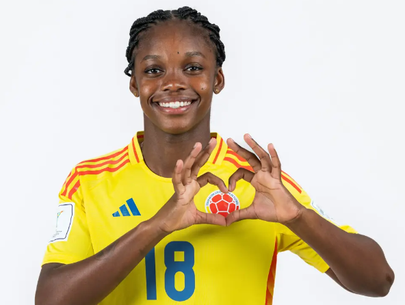 Linda Caicedo la estrella del fútbol femenino colombiano y jugadora del Real Madrid. Foto: FIFA