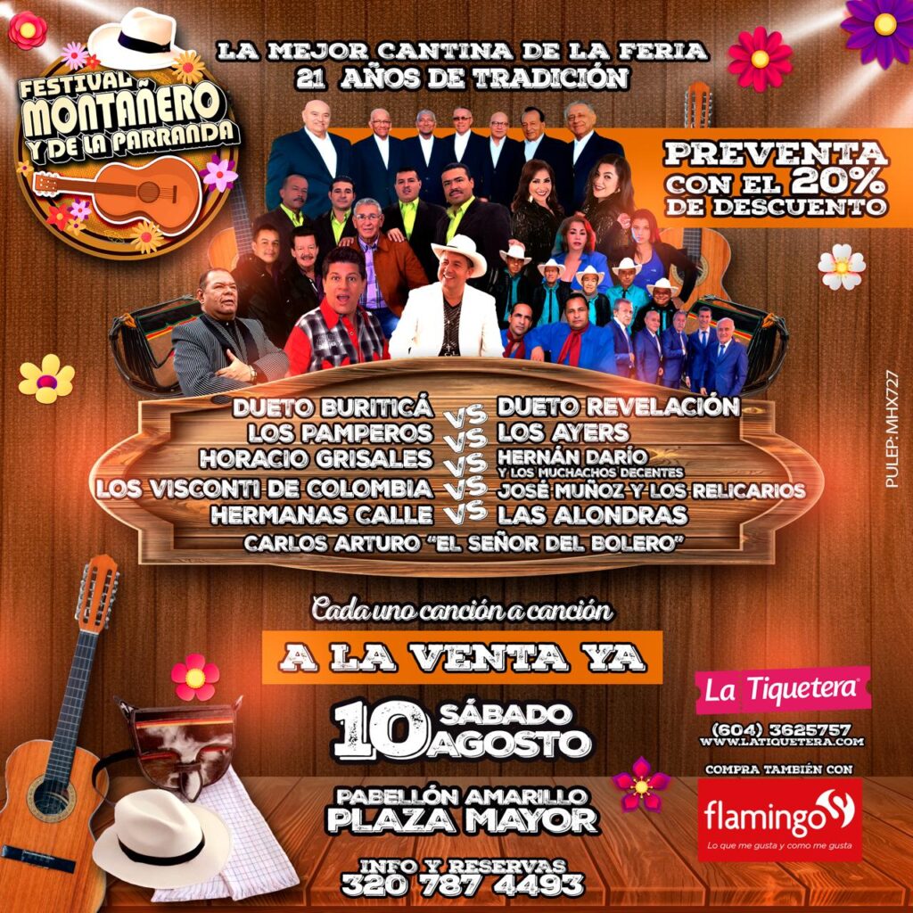 El Festival Montañero y de la Parranda llega a Medellín el próximo 10 de agosto.