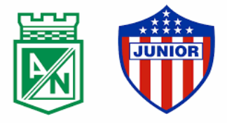 Atlético Nacional vs Junior.